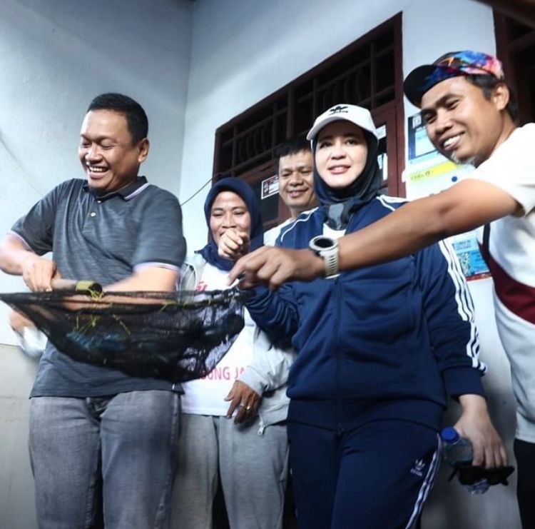 Kadis Ketahanan Pangan Dampingi Wawali Makassar Panen Lobster Air Tawar di Lorong Wisata